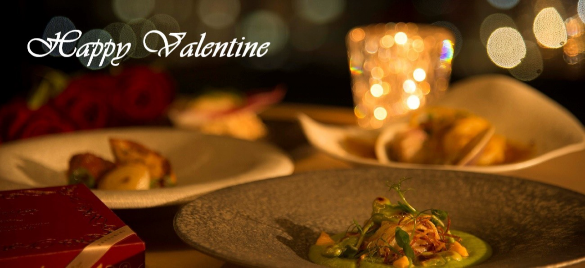 Happy Valentine　　One red rose for Valentine’s is our gift to you. A delectable Italian Valentine special dinner at the Rooftop Bar