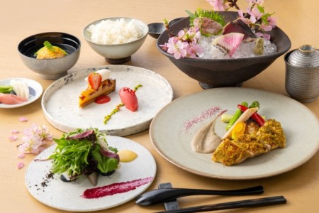 "Taste of Spring Mini Kaiseki Course"　 9,350 yen