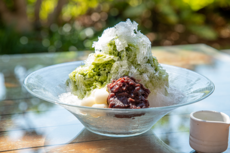 Fluffy Shaved Ice Kyoto Ippodo Matcha and Red Beans 